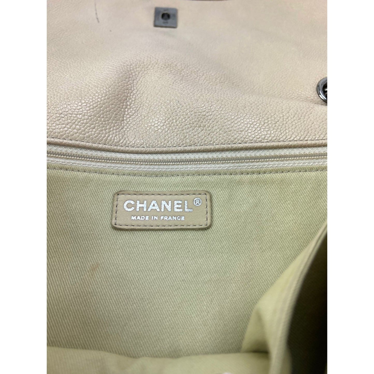 Chanel Grained leather Medium Natural Beauty Beige Flap Bag