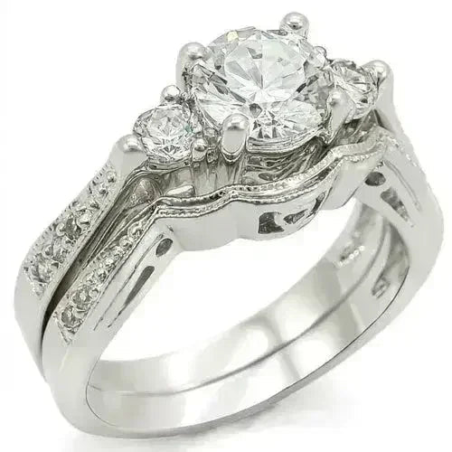 1W002 Rhodium Brass Ring – 7mm AAA Clear CZ Solitaire