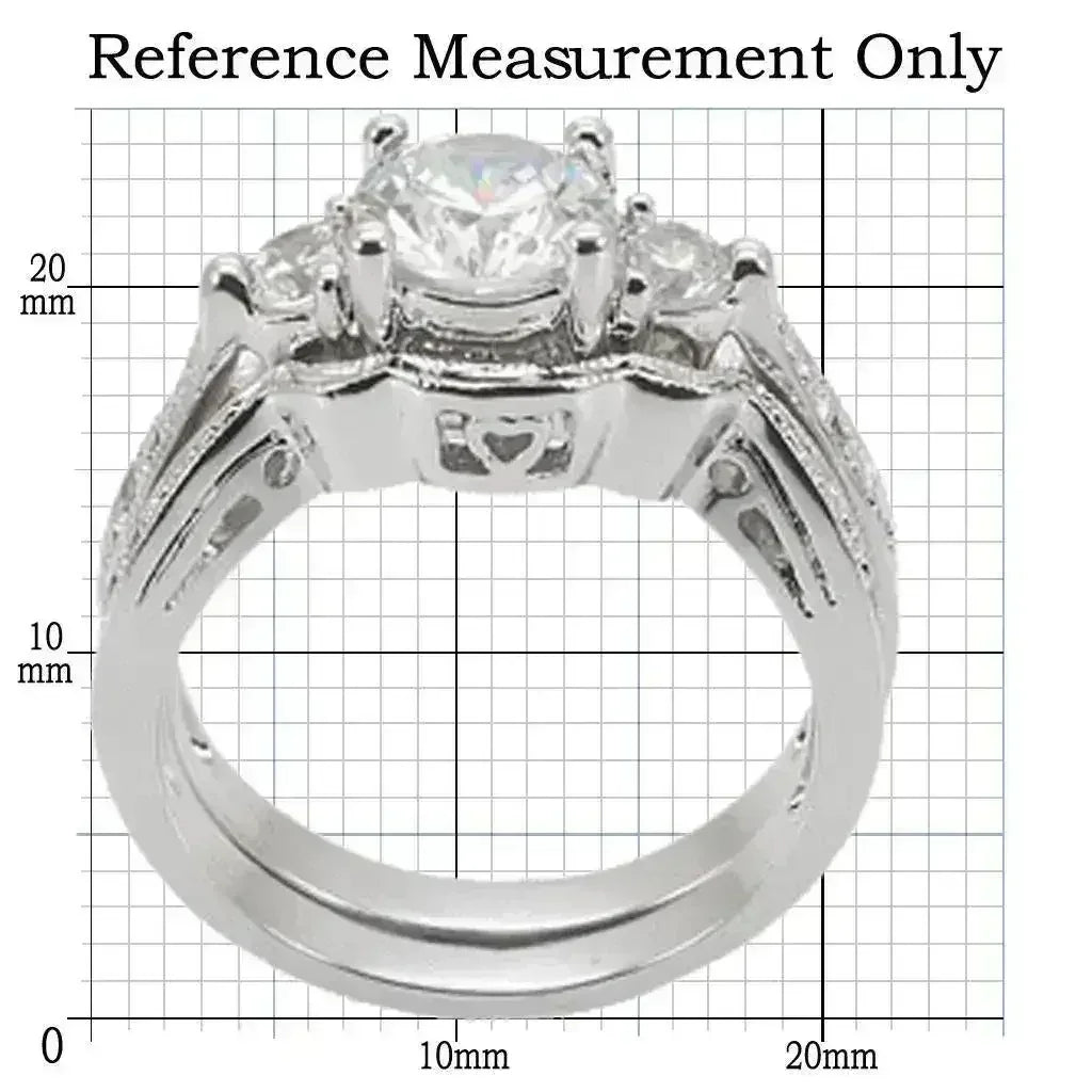 1W002 Rhodium Brass Ring – 7mm AAA Clear CZ Solitaire