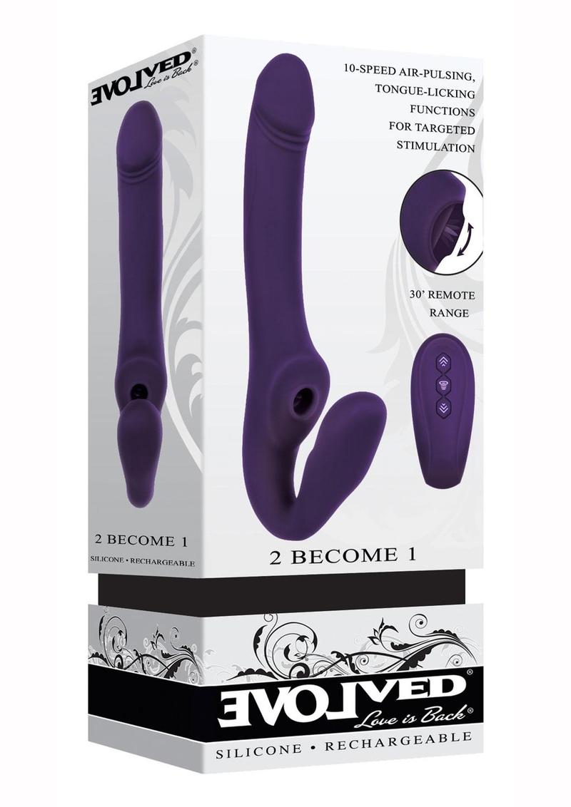 2 Become 1 – 10-Speed Air-Pulsing Silicone Vibrator with Remote Control