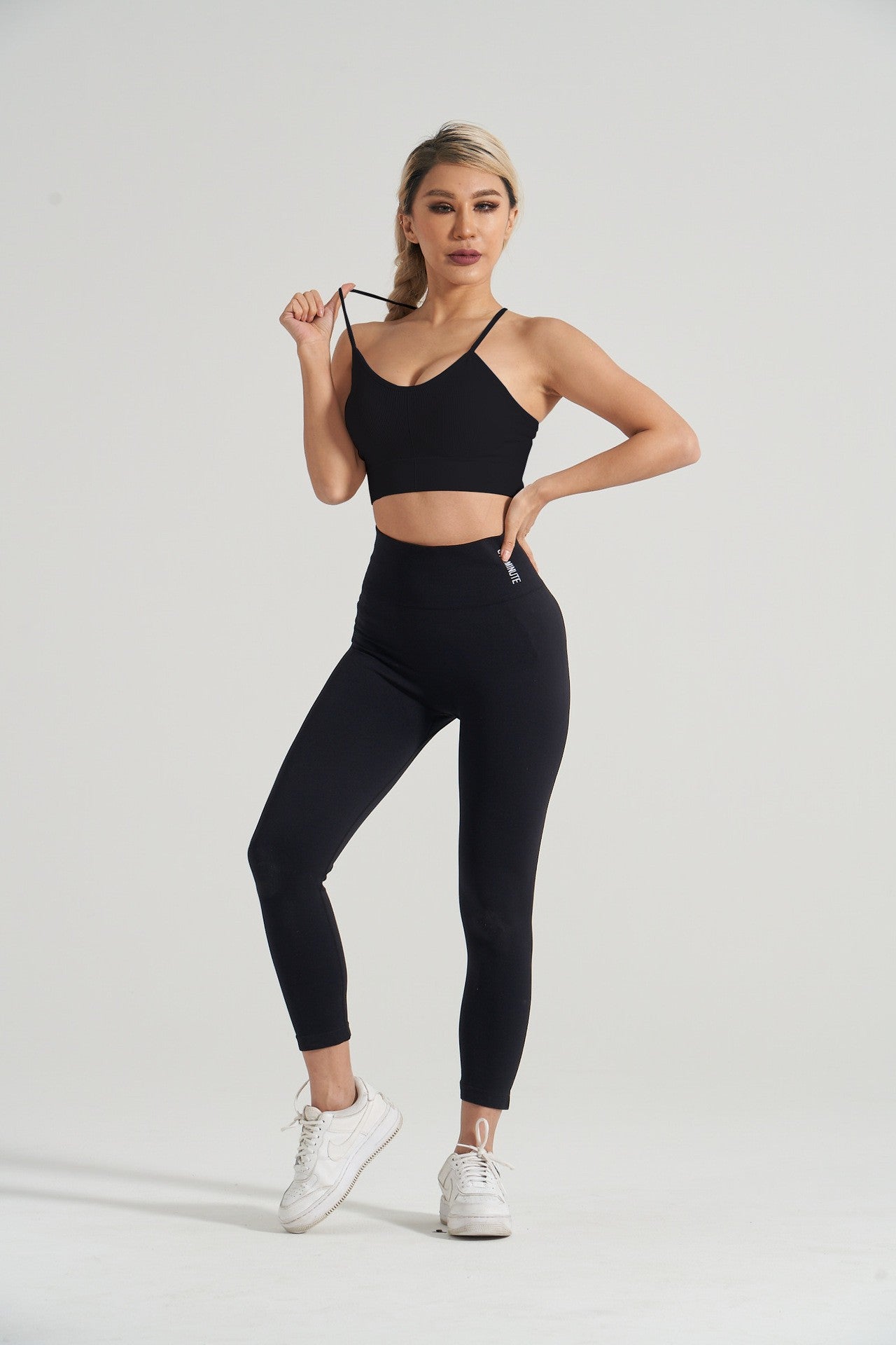 Blaire Sport Cross Back Ribbed Padded Sports Bra