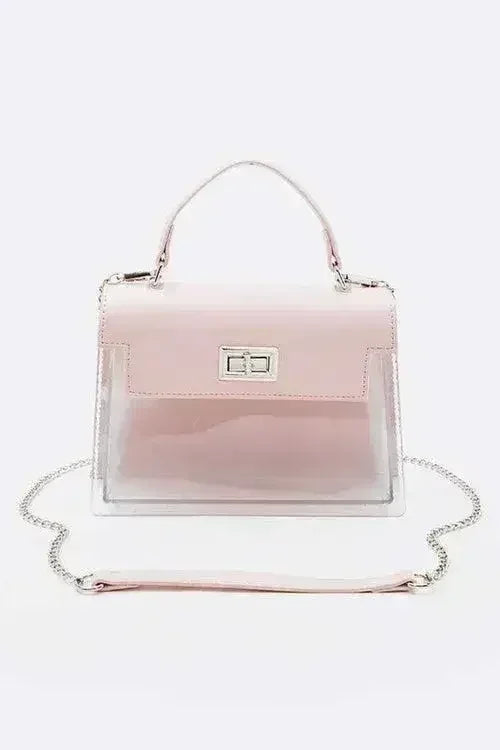 2 Tone Top Handle Transparent Stadium Bag