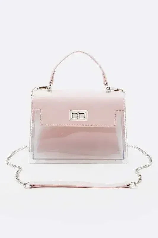2 Tone Top Handle Transparent Stadium Bag