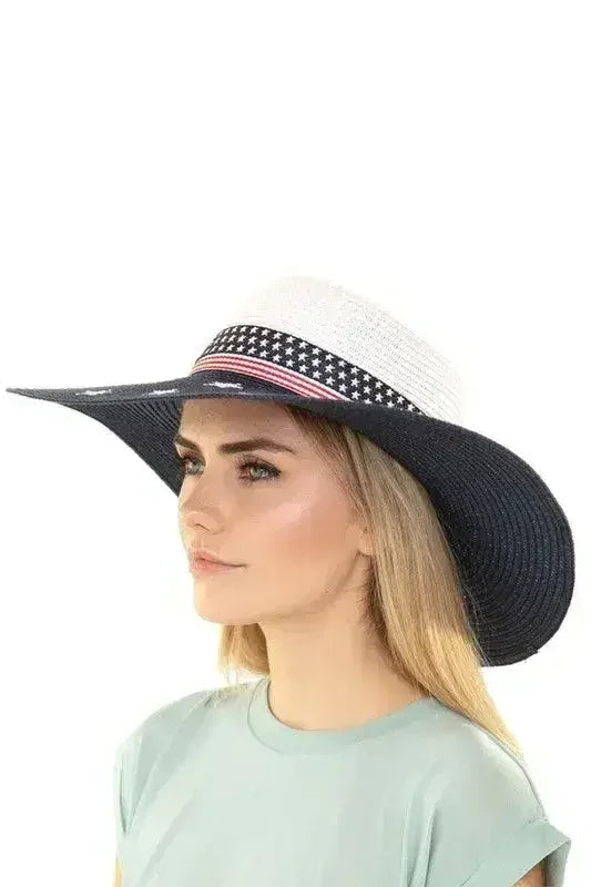 American Flag Floppy Hat – Patriotic Wide Brim Sun Hat for Summer