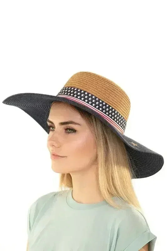 American Flag Floppy Hat – Patriotic Wide Brim Sun Hat for Summer