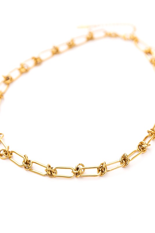 18K STAINLESS STEEL BARBED WIRE CHAIN NECKLACE