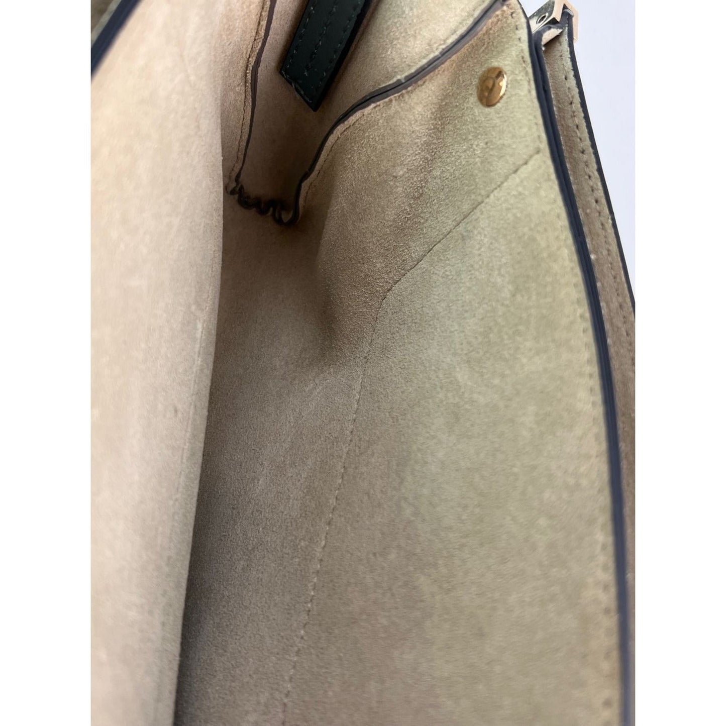 Chloe Faye Chain Suede Leather Gray Blue Crossbody Bag