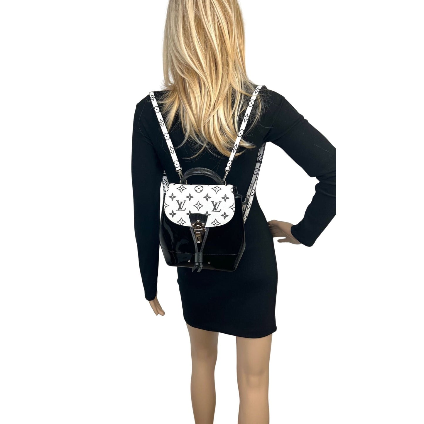 LOUIS VUITTON Hot Springs Backpack White Monogram and Patent Leather