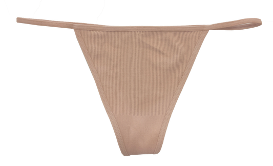 Seamless Rib Strappy Thong, XS-2X