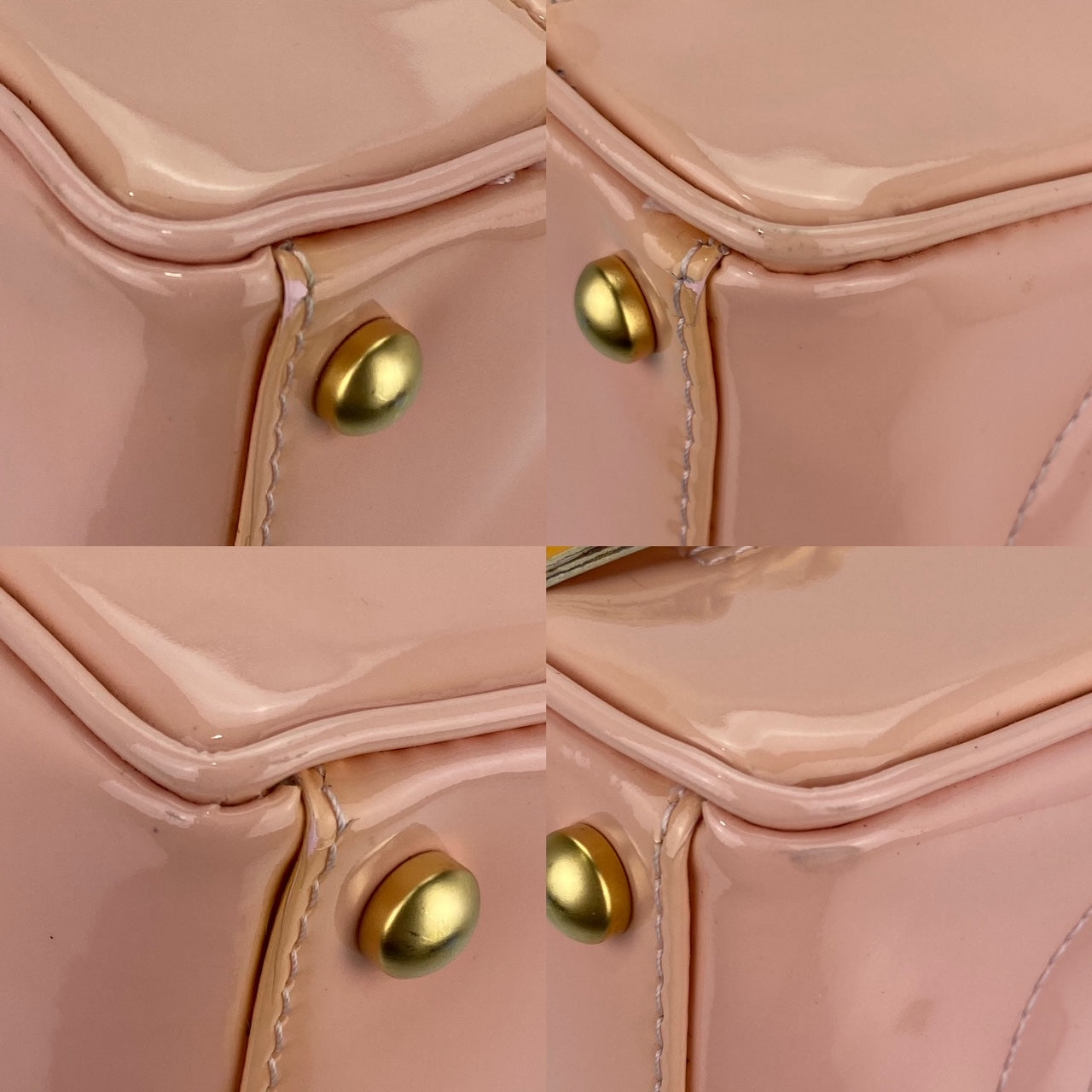 Sac à bandoulière Chanel Triple CC en cuir verni rose de taille moyenne, d'occasion