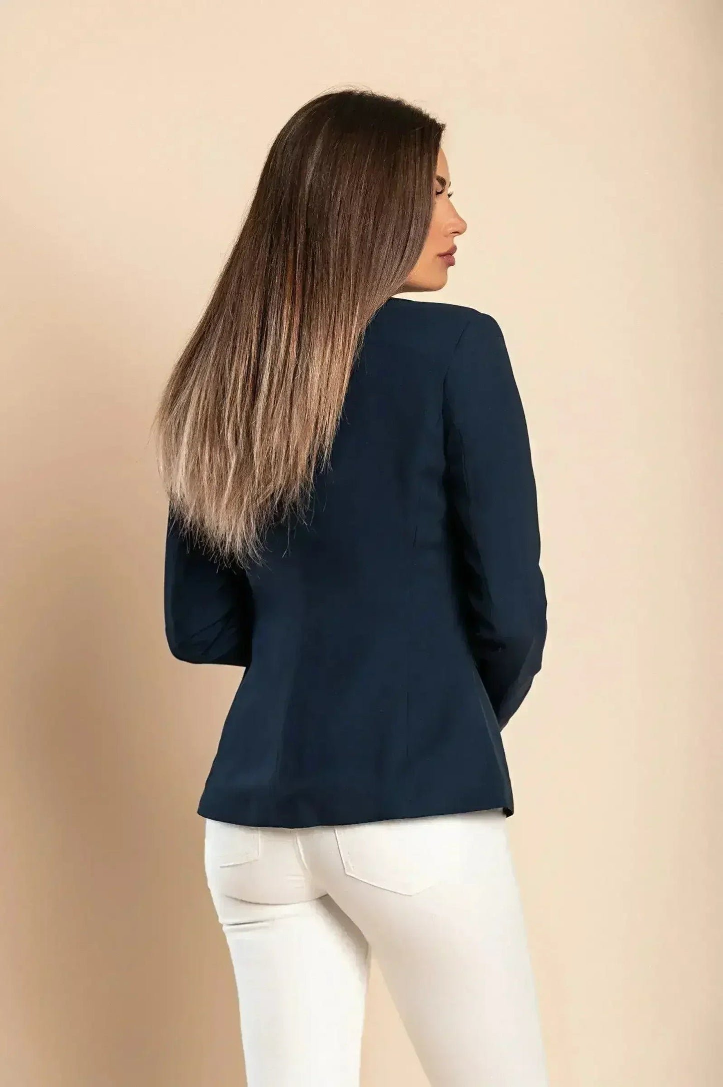 Blazer s klasičnim ovratnikom, modra