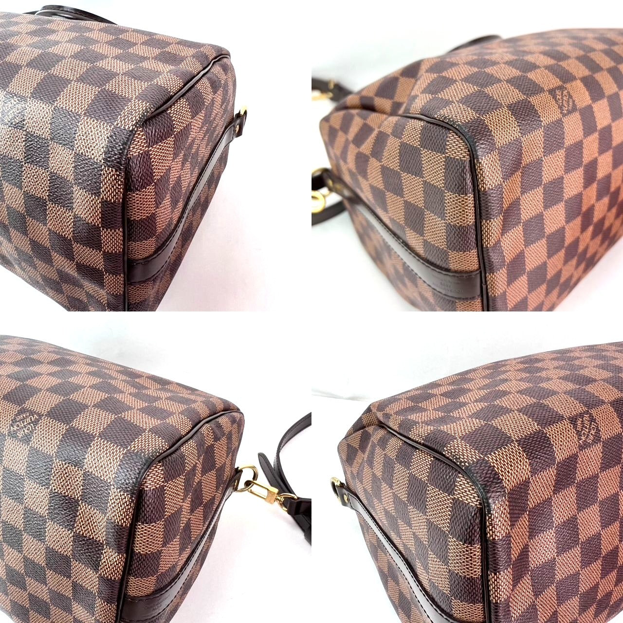 LOUIS VUITTON Speedy 30 Bandouliere Damier Ebene Satchel Hand Bag