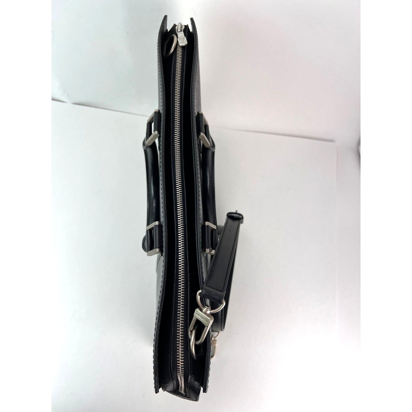 Louis Vuitton Taiga Lozan Ardoise Black Leather Briefcase Men