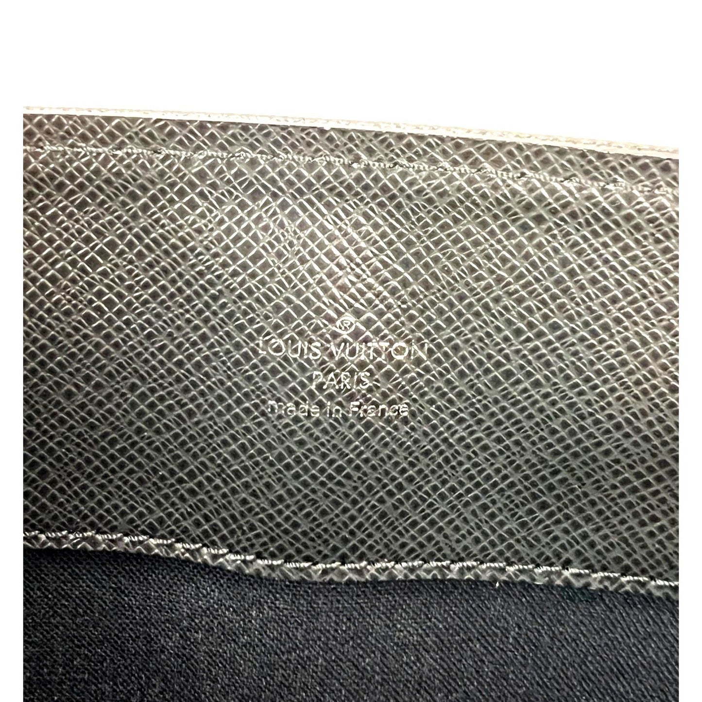 Louis Vuitton Taiga Lozan Ardoise Black Leather Briefcase Men