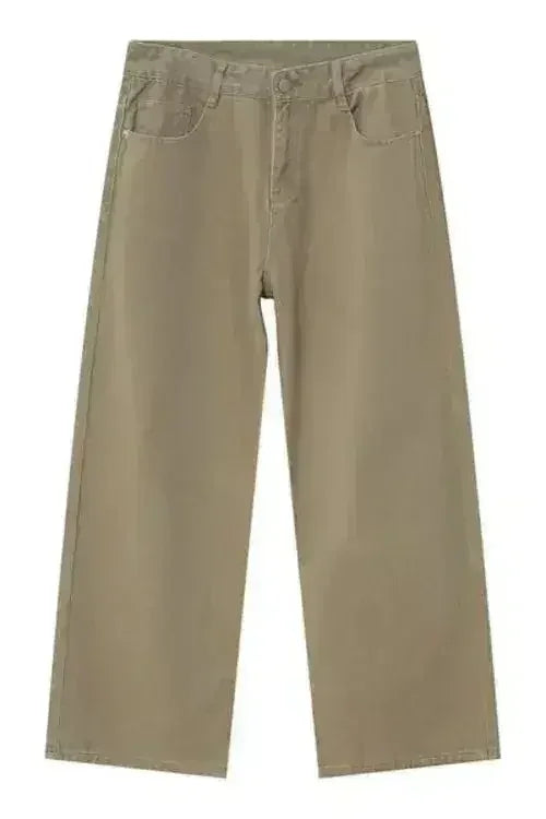 Pocketed Wide Leg Men's Jeans