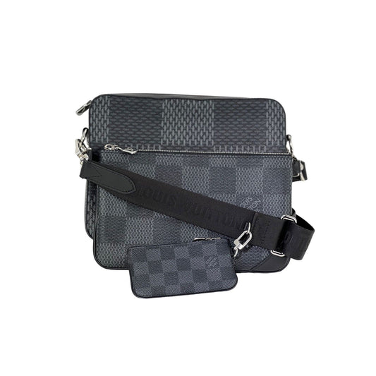 LOUIS VUITTON Trio Messenger Damier Graphite Men's Bag