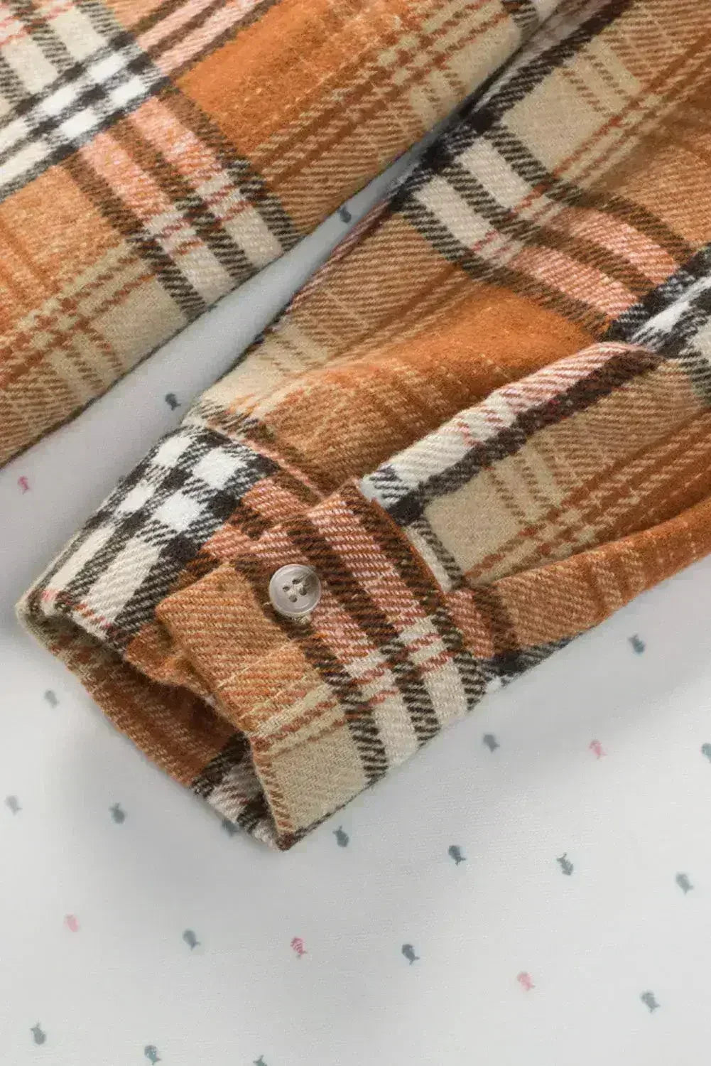 Plaid Color Block Patchwork Shirt Jacket with Pocket