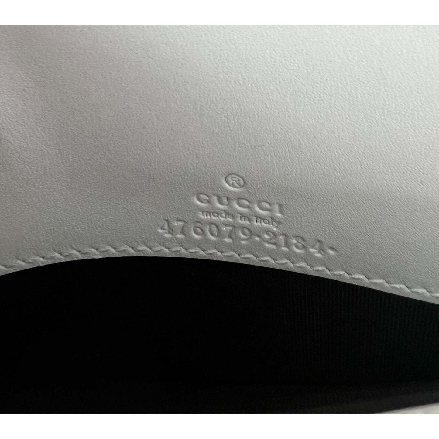 Gucci Queen Margaret Bee Wallet on a Chain Mystic White Clutch