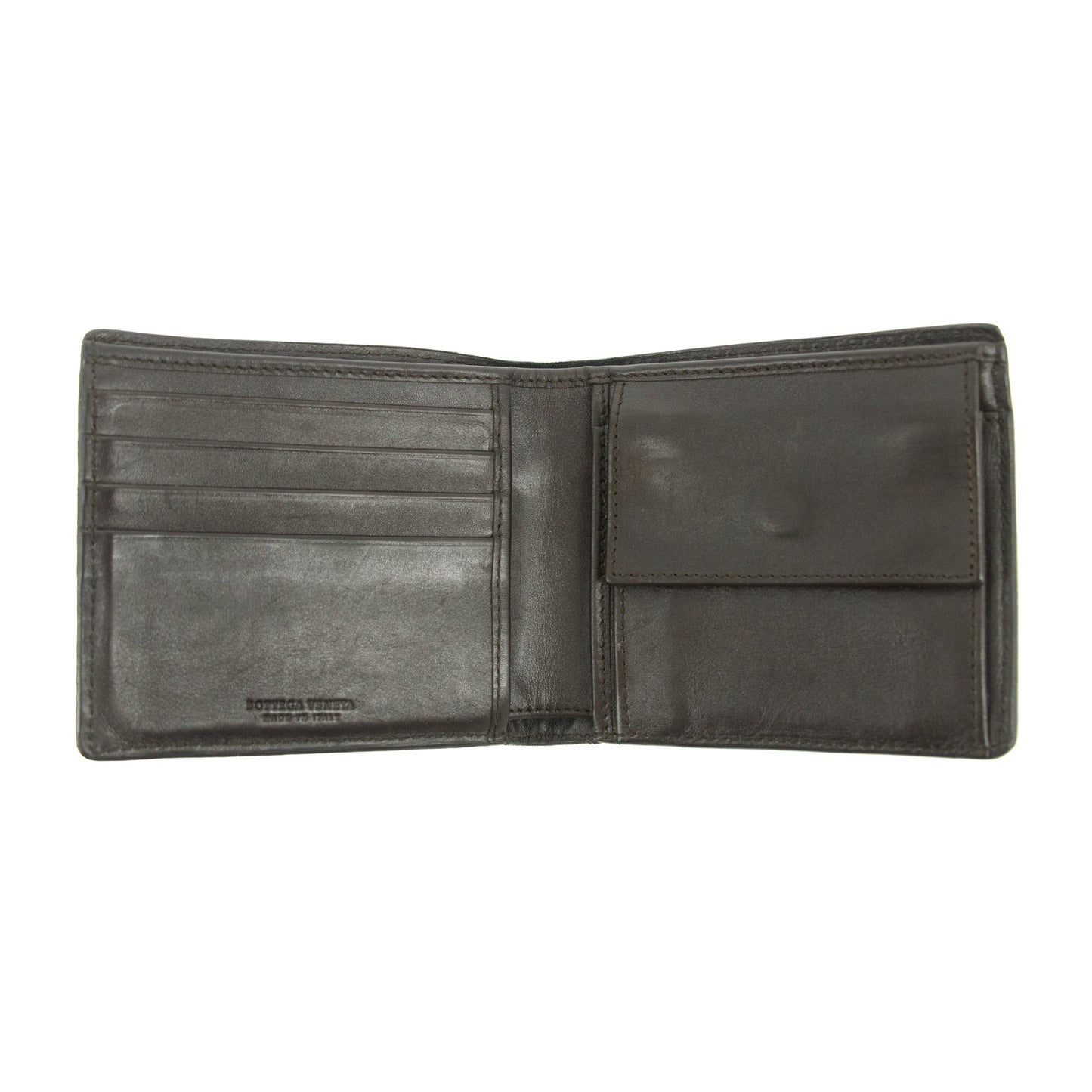 Bottega Veneta Brown Woven Leather Bifold Wallet #3009