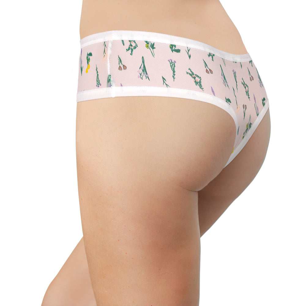 Sweet & Comfy White Mesh Thong