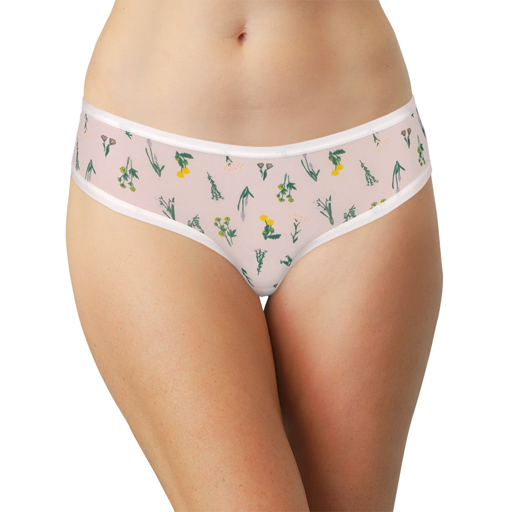 Sweet & Comfy White Mesh Thong