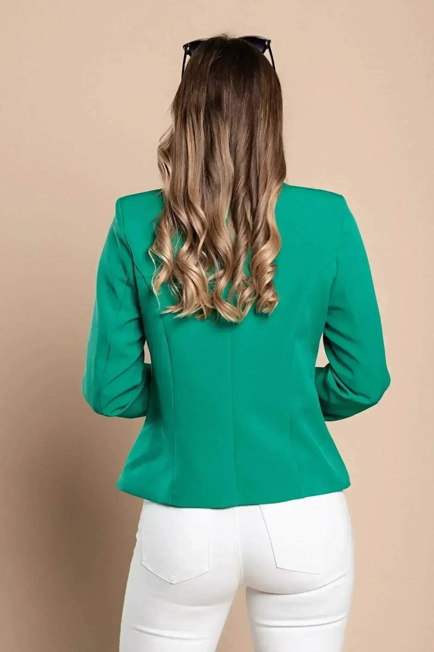 Blazer s klasičnim ovratnikom Softina, zelen