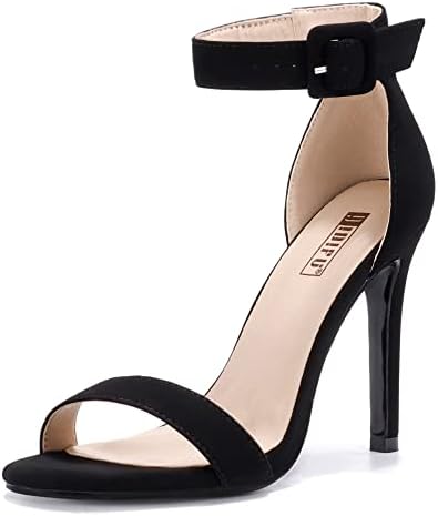 Women's Dressy Stiletto Heeled Sandals – Open Toe Ankle Strap Heels for Wedding, Party, or Homecoming
