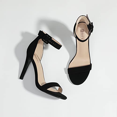 Women's Dressy Stiletto Heeled Sandals – Open Toe Ankle Strap Heels for Wedding, Party, or Homecoming
