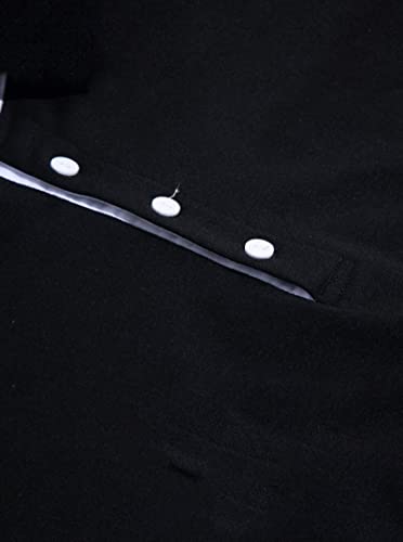 Natalie Winters Dress - Remidoo Women's Collared Half Button Long Sleeve Striped Crop Top Sweatshirt