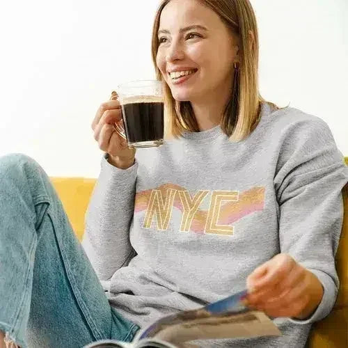 NYC Retro 70's Sweatshirt – Vintage Loose Fit Crewneck