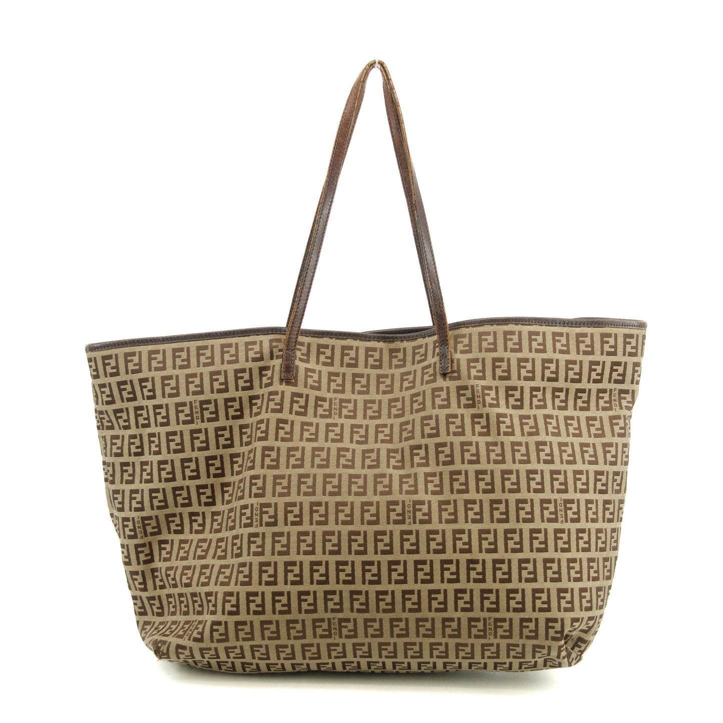 Fendi FF Zucchino Patter Beige Shoulder Bag  #3579