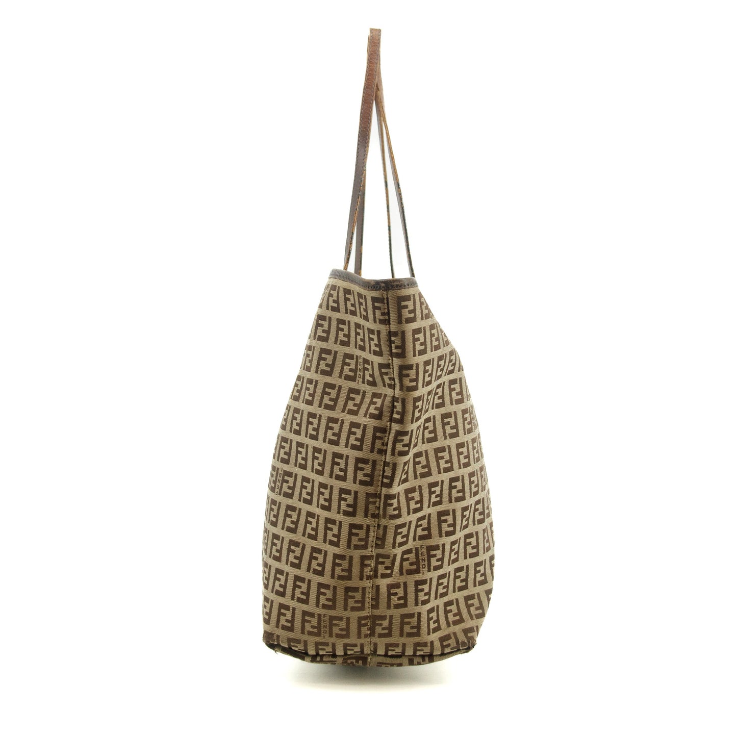 Fendi FF Zucchino Patter Beige Shoulder Bag  #3579