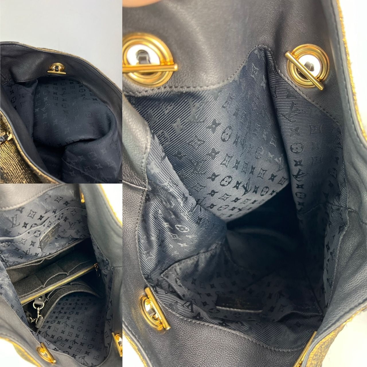 Louis Vuitton Metallic Jacquard double Jeu Soft Gold Tote