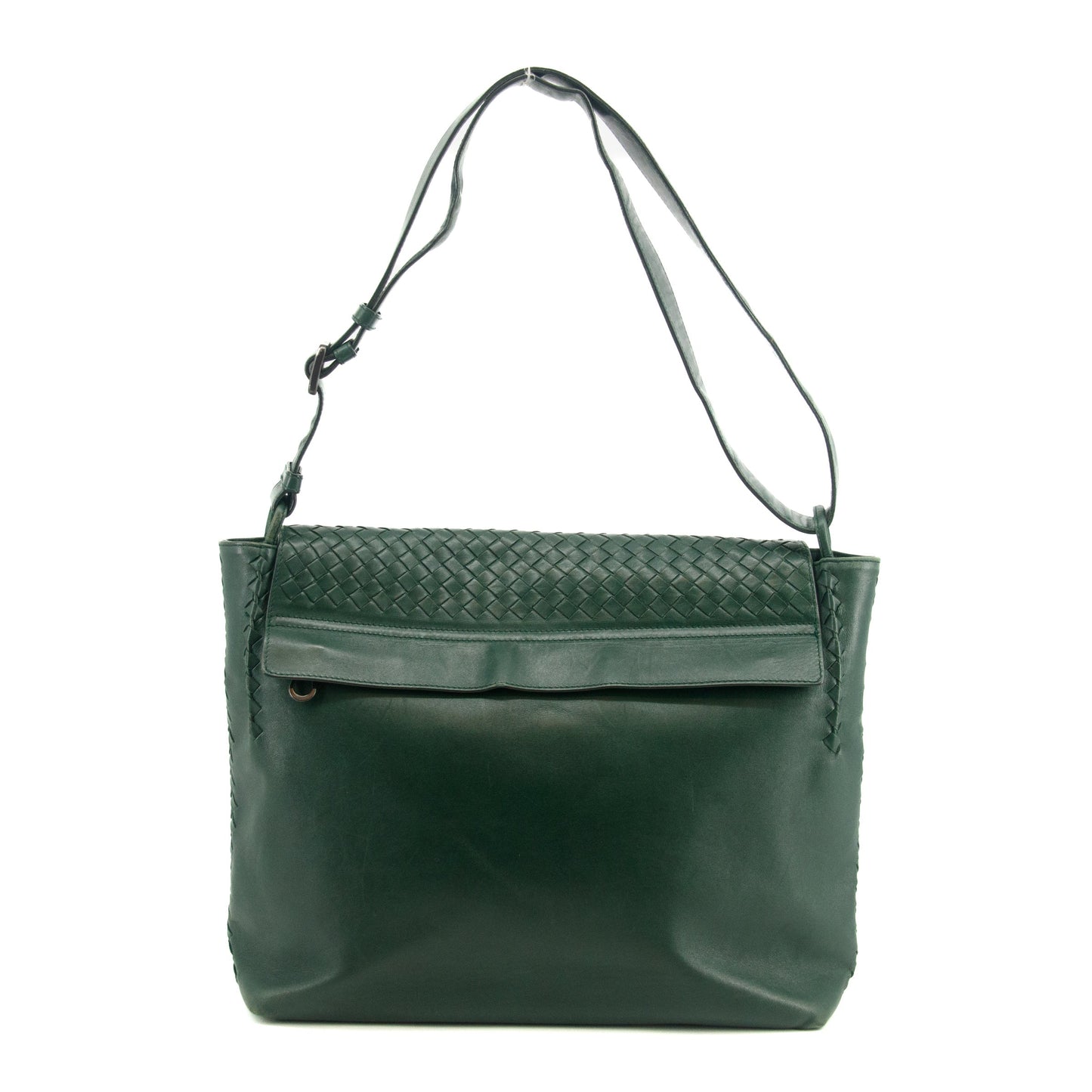Bottega Veneta Intrecciato Quilted Green Messenger Bag #3646