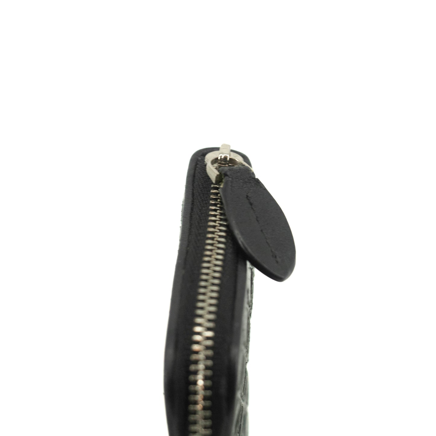 Bottega Veneta Intrecciato Black Zip Coin Pouch #3708