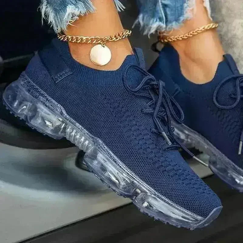 2021 Purple Sneakers Women Casual Shoes Mesh Air-Cushion Flat