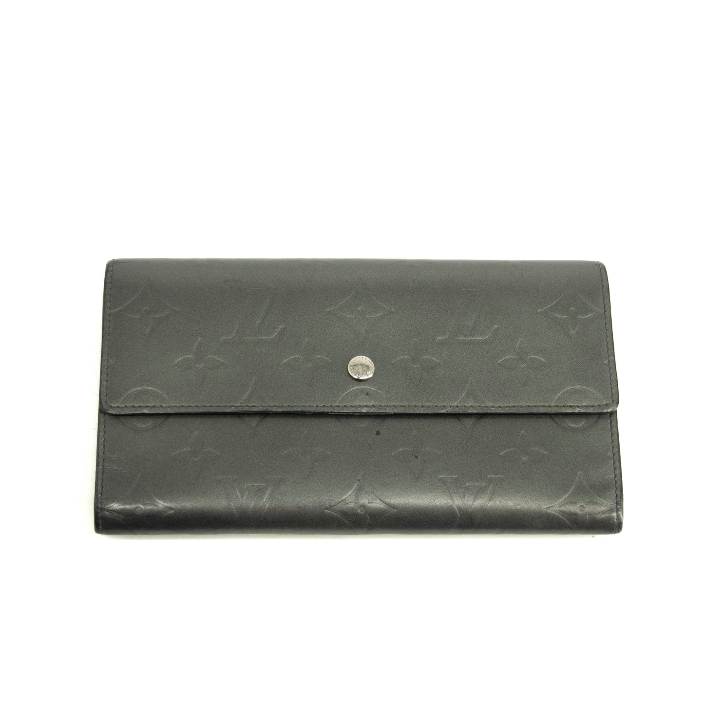 Louis Vuitton Grey Vernis International Long Wallet #3931
