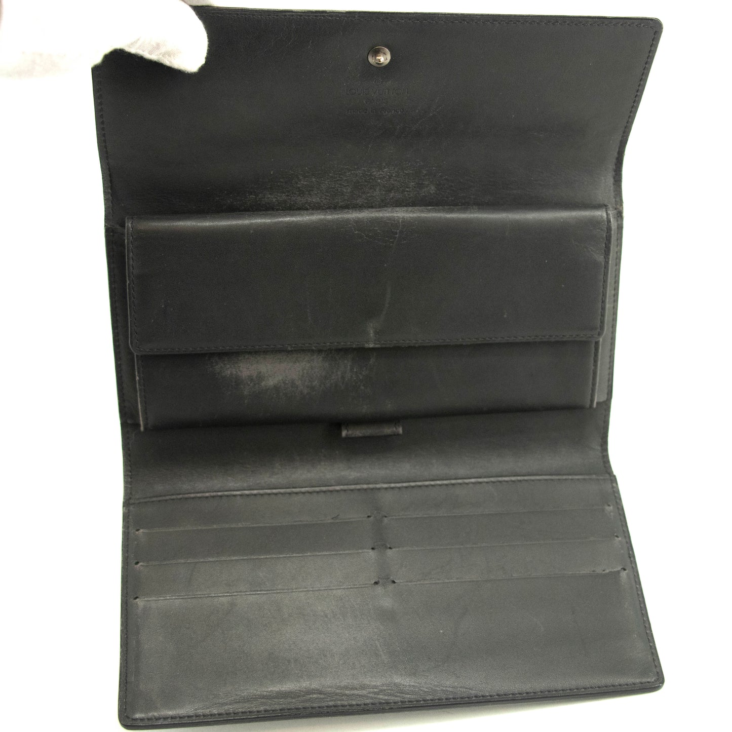 Louis Vuitton Grey Vernis International Long Wallet #3931