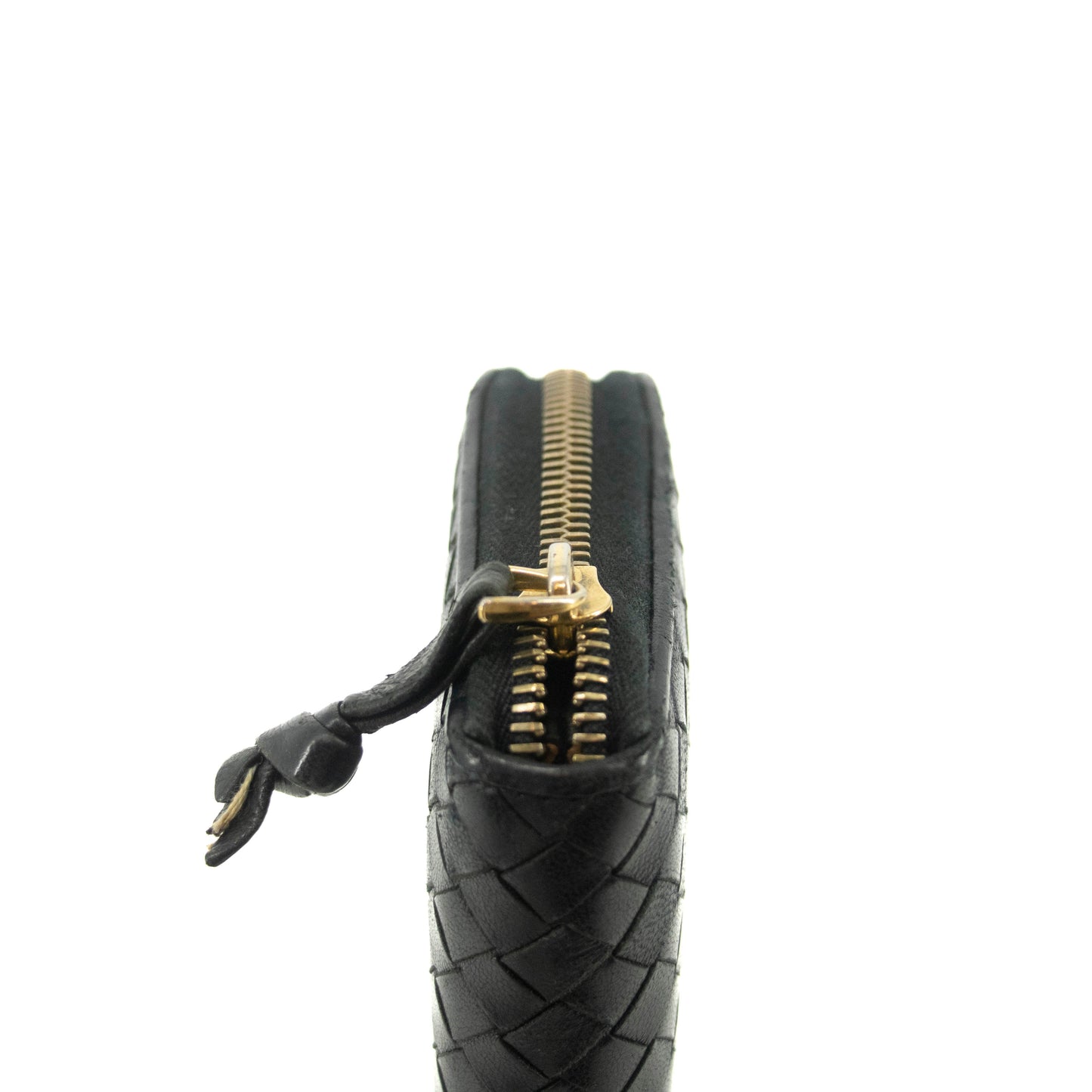 Bottega Veneta Intrecciato Black Zippy Long Wallet #3944