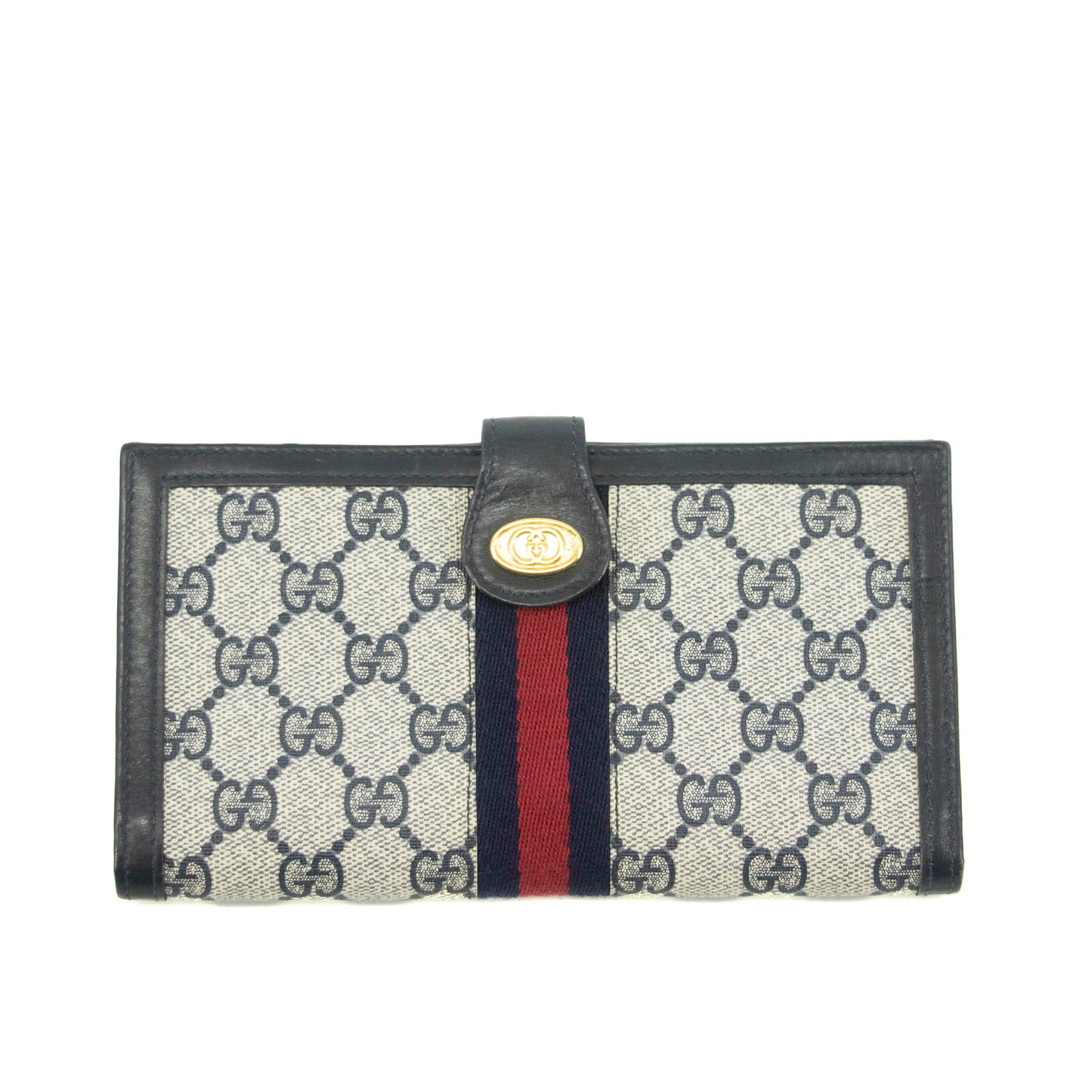 Gucci Canvas Coded Blue Ophidia Long Wallet #3947