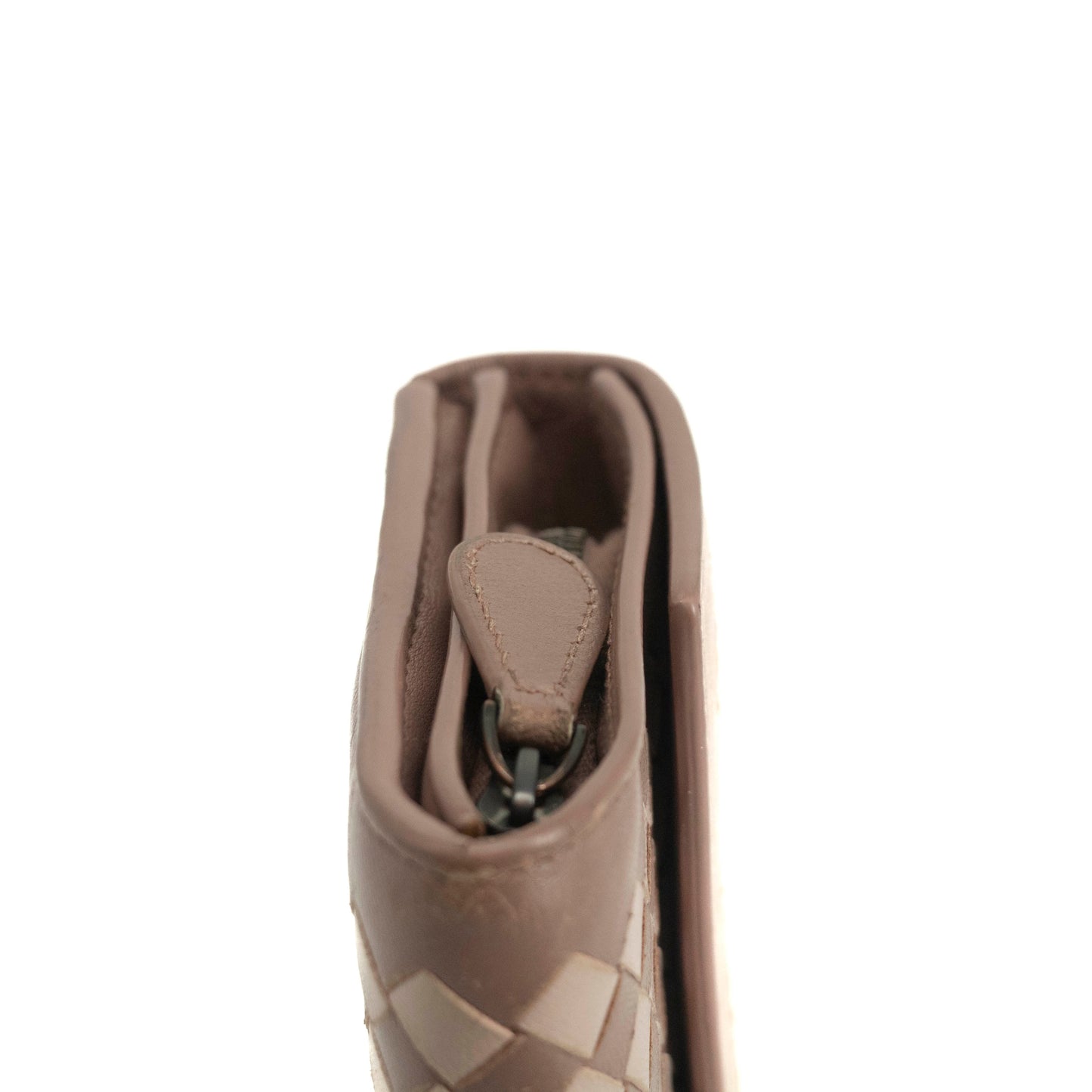 Bottega Veneta Intrecciato Pink Long Wallet #3953