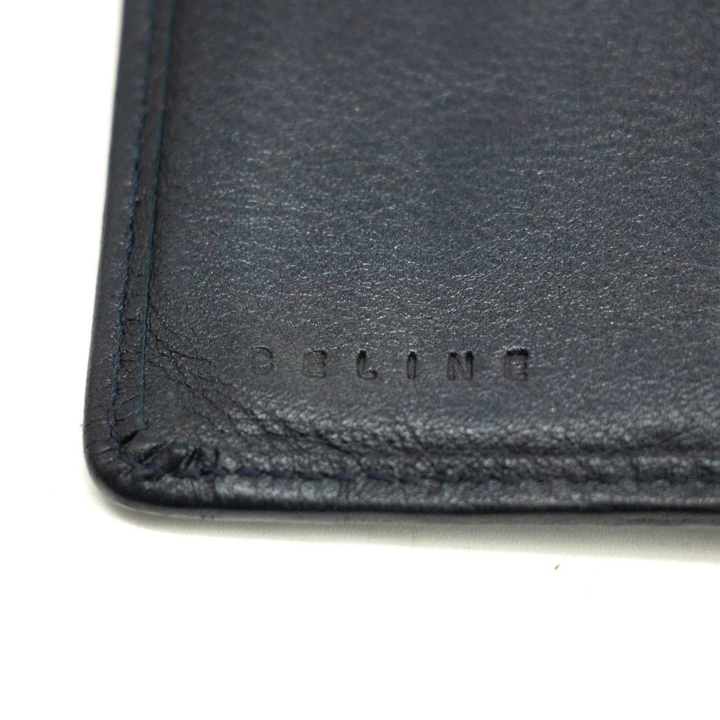 Celine Triomphe Canvas Blue and Grey Fine Strap Wallet #3962