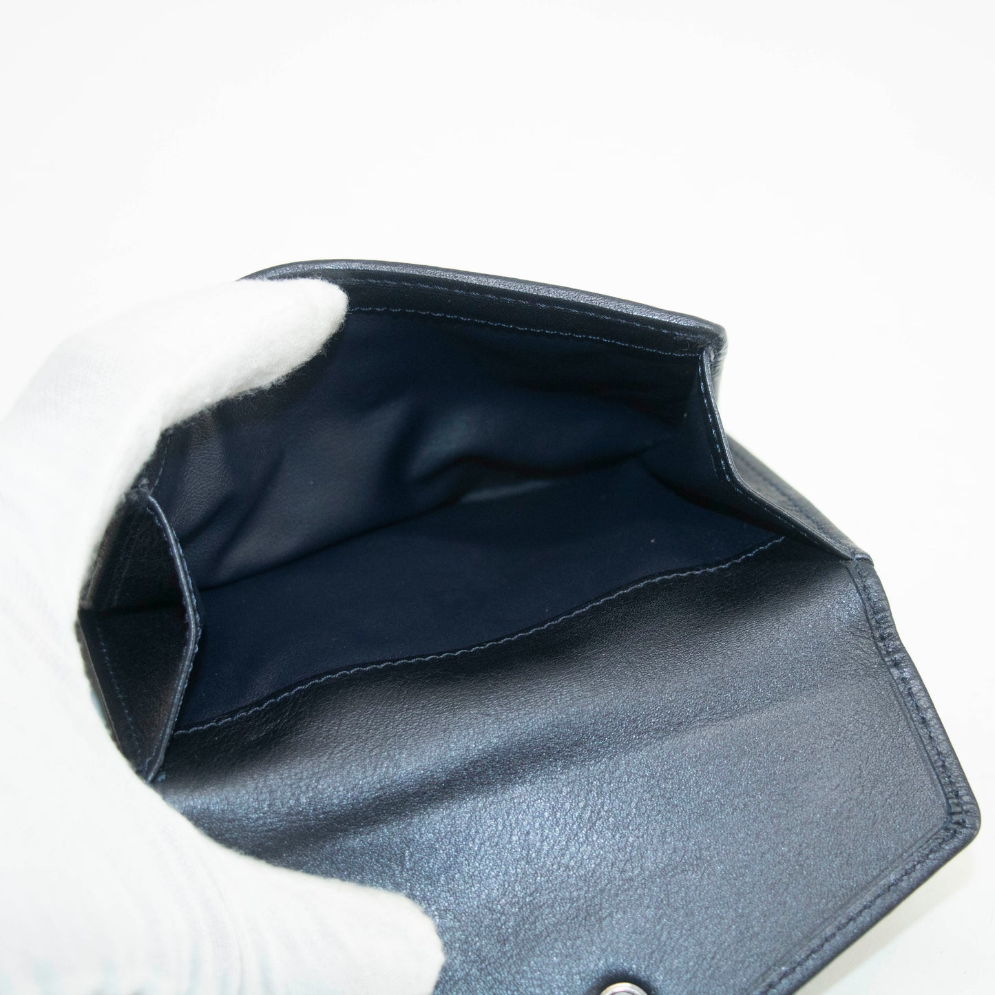 Celine Triomphe Canvas Blue and Grey Fine Strap Wallet #3962