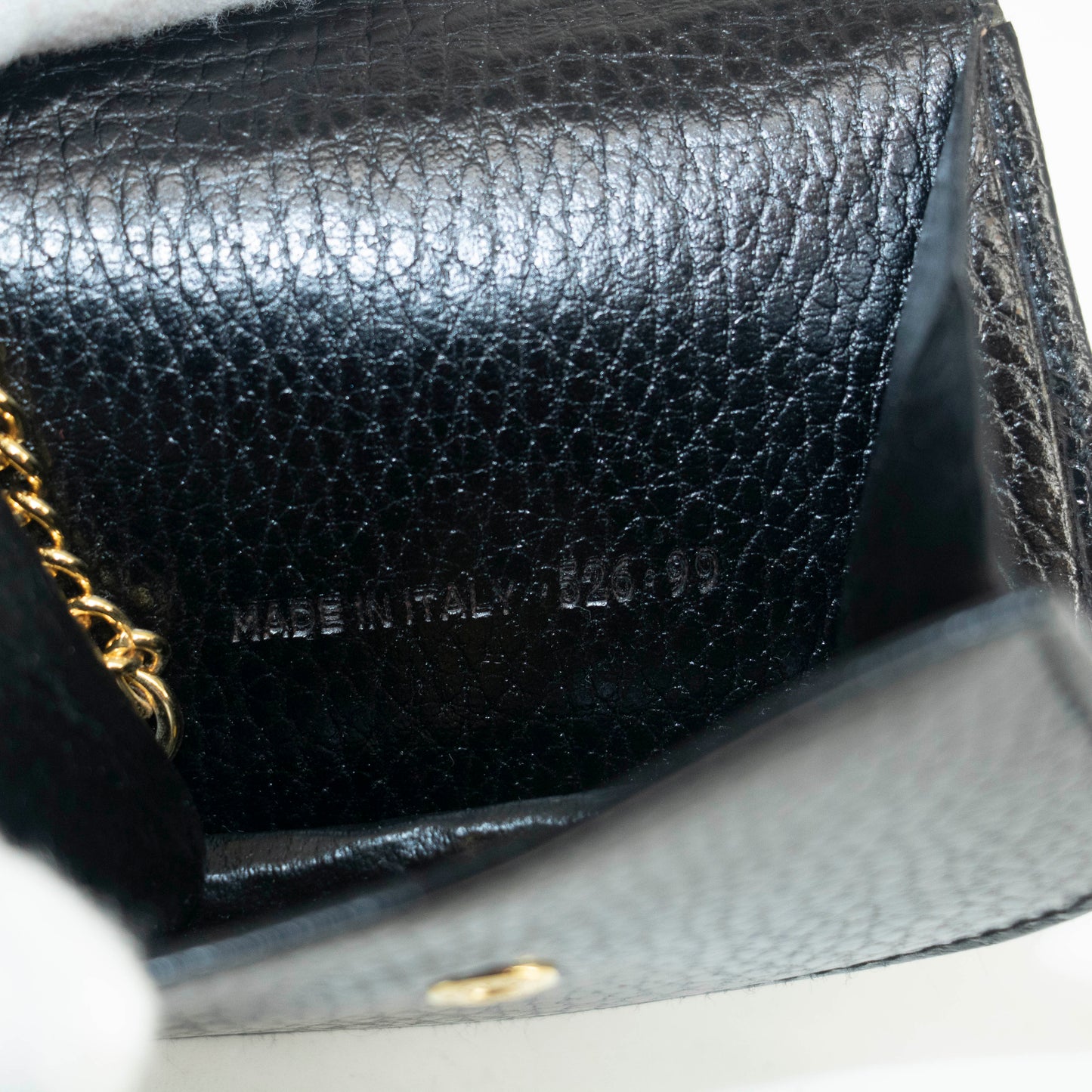 Black Bally Leather Coin Case #3964