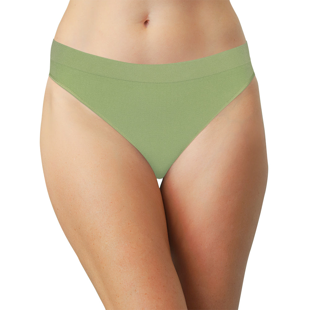 Seamless Ribbed Tag Free Thong