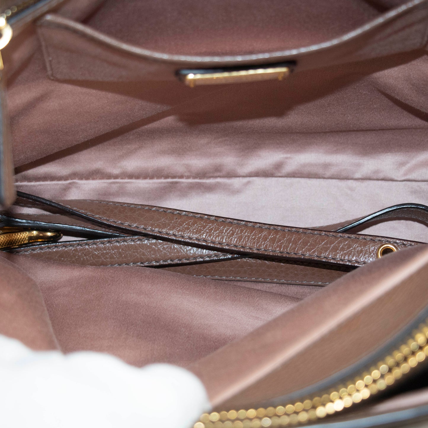 MiuMiu Grey Vitello Caribu Soft Pebbled Leather 2Way Shoulder Bag-SKU #3996