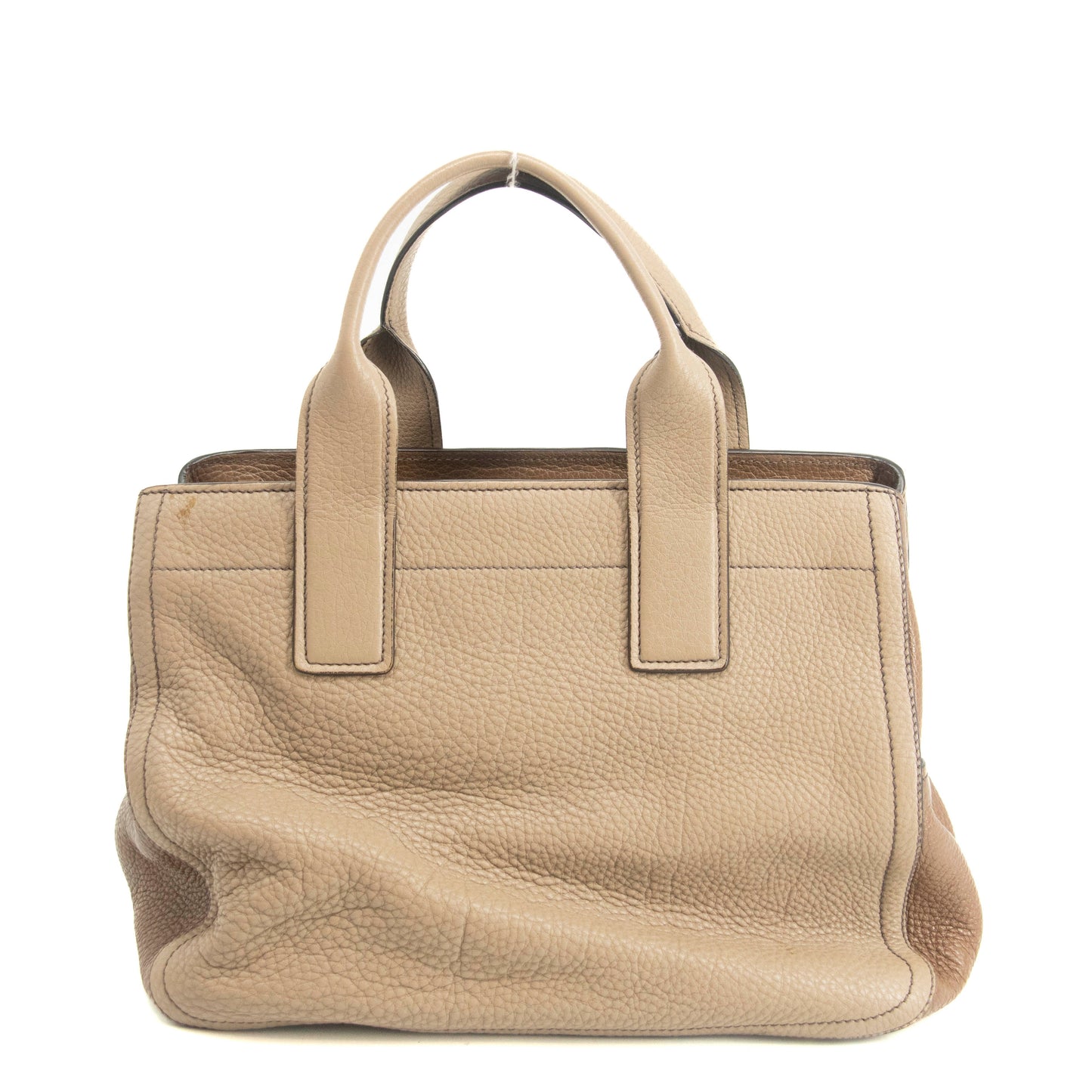 MiuMiu Grey Vitello Caribu Soft Pebbled Leather 2Way Shoulder Bag-SKU #3996