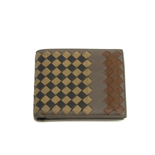Bottega Veneta Grey Quilted Multicolor Bifold Wallet #3998