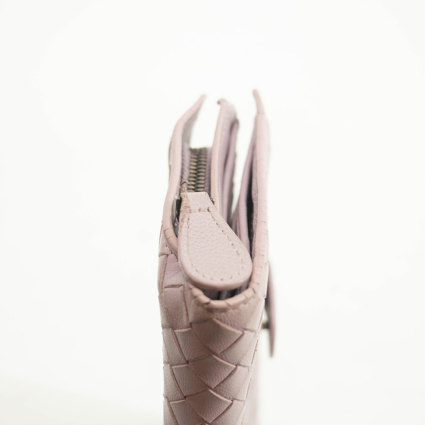 Bottega Veneta Pink Quilted Bifold Long Wallet #3999