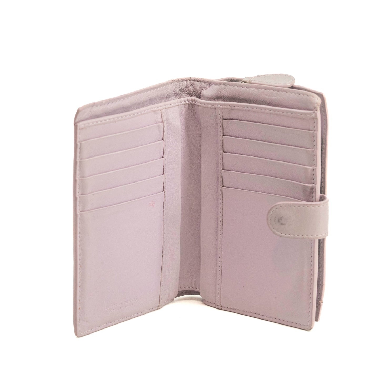 Bottega Veneta Pink Quilted Bifold Long Wallet #3999